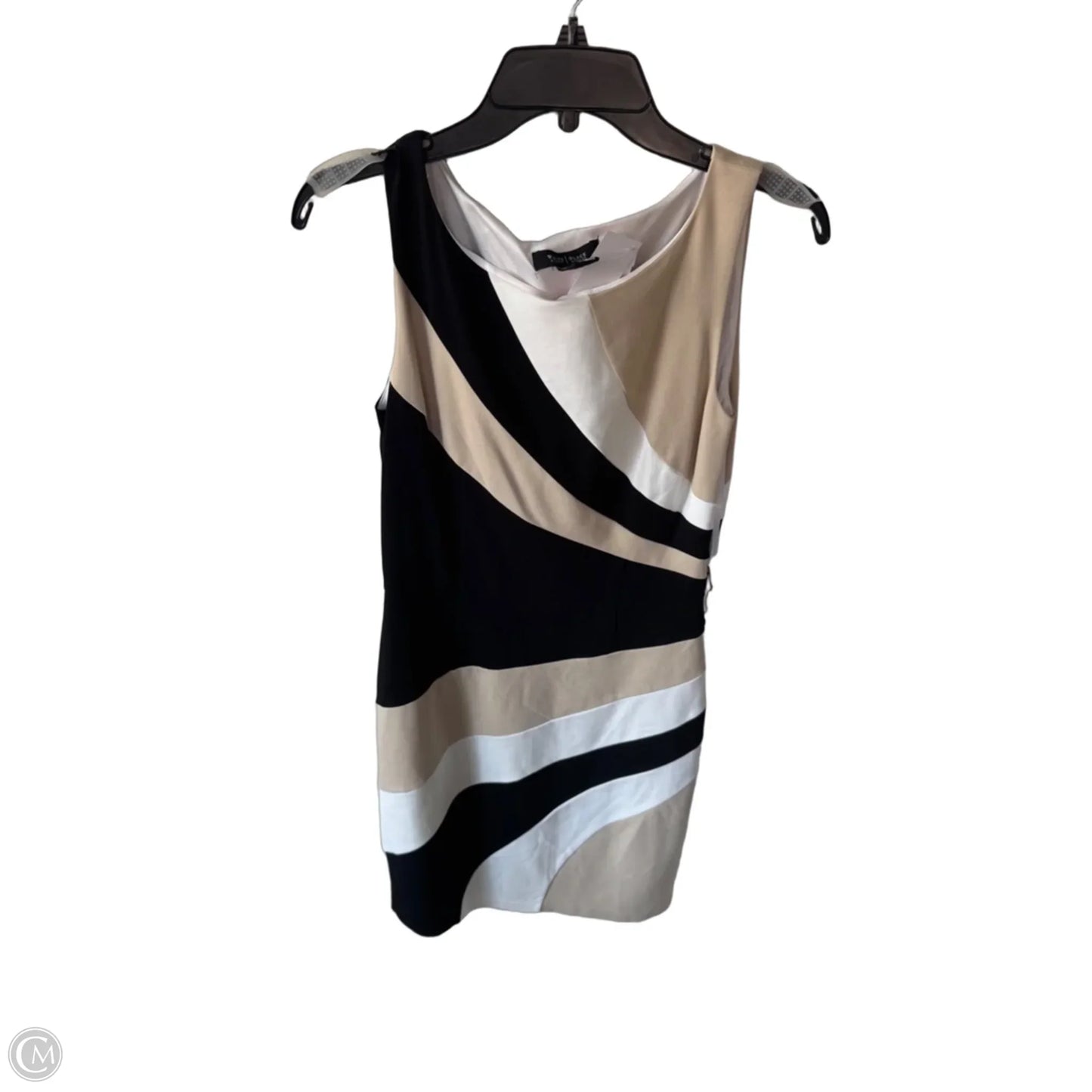Dress Work By White House Black Market In Tan & White, Size: S