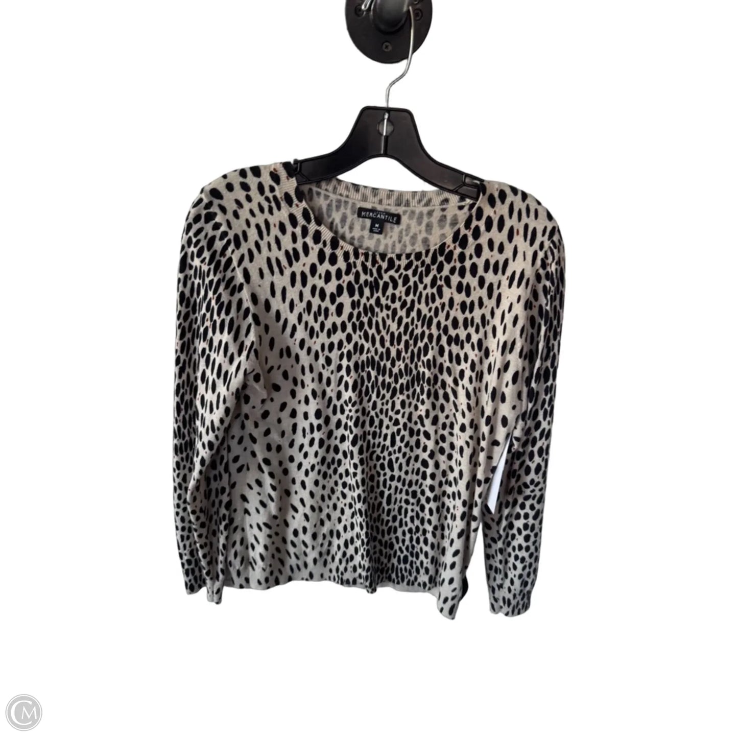 Sweater By J. Crew In Black & Cream, Size: M