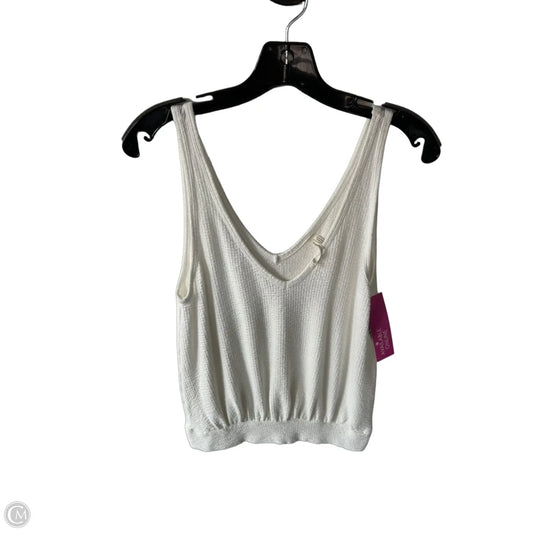 Top Sleeveless By Anthropologie In White, Size: M