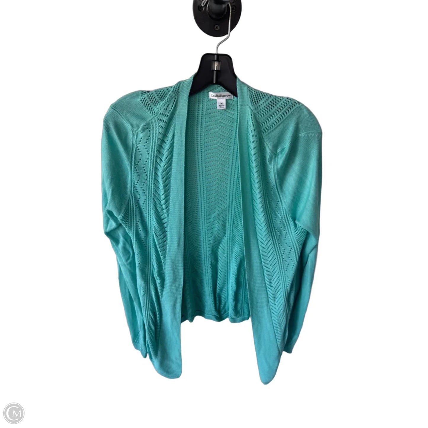 Sweater Cardigan By Croft And Barrow In Green, Size: M
