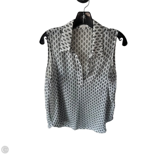 Blouse Sleeveless By Pleione In Black & White, Size: Xl