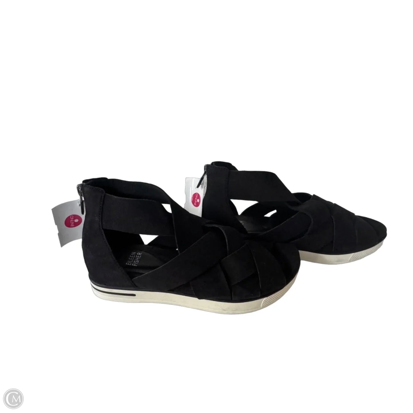 Sandals Flats By Eileen Fisher In Black, Size: 7.5