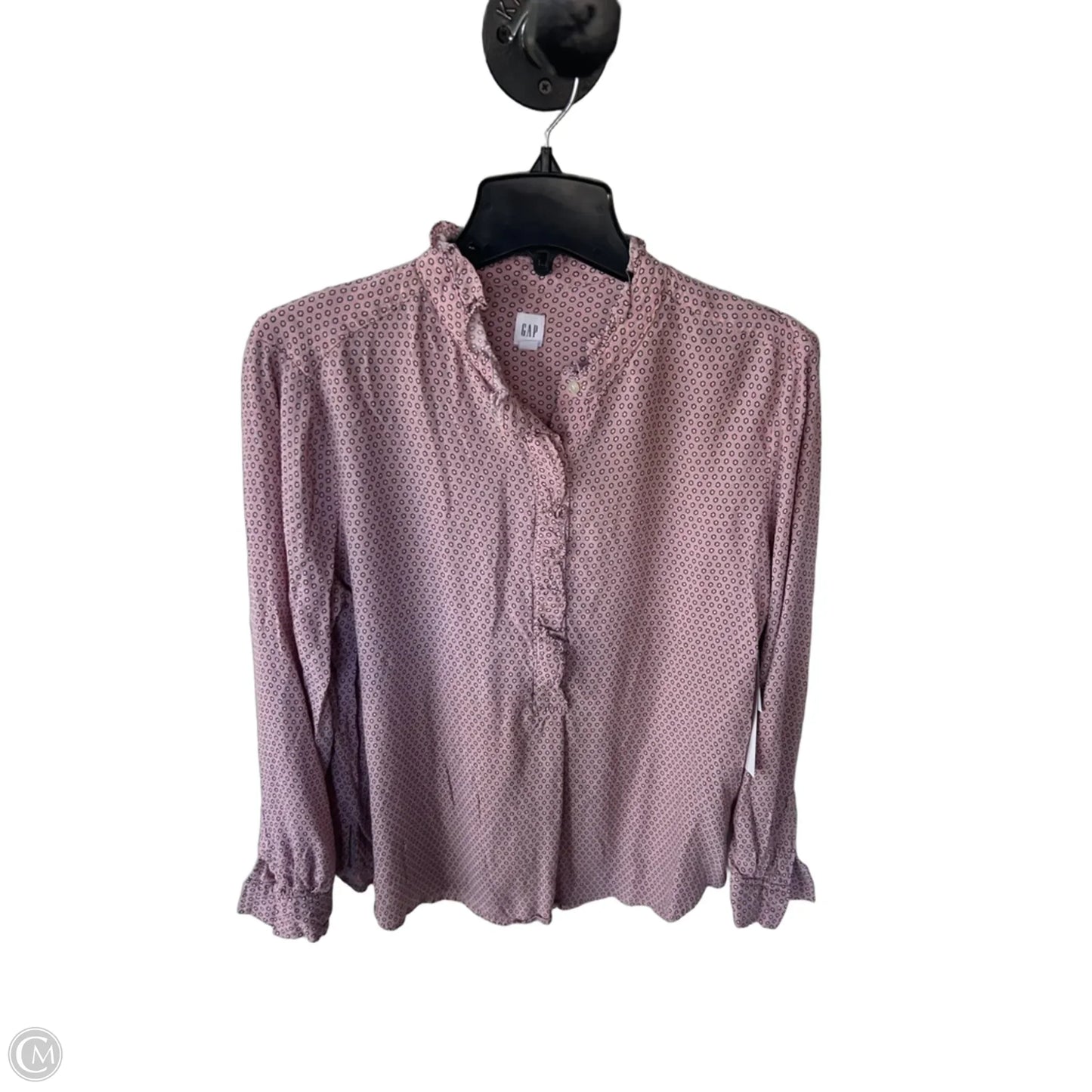 Blouse Long Sleeve By Gap In Pink, Size: Xl