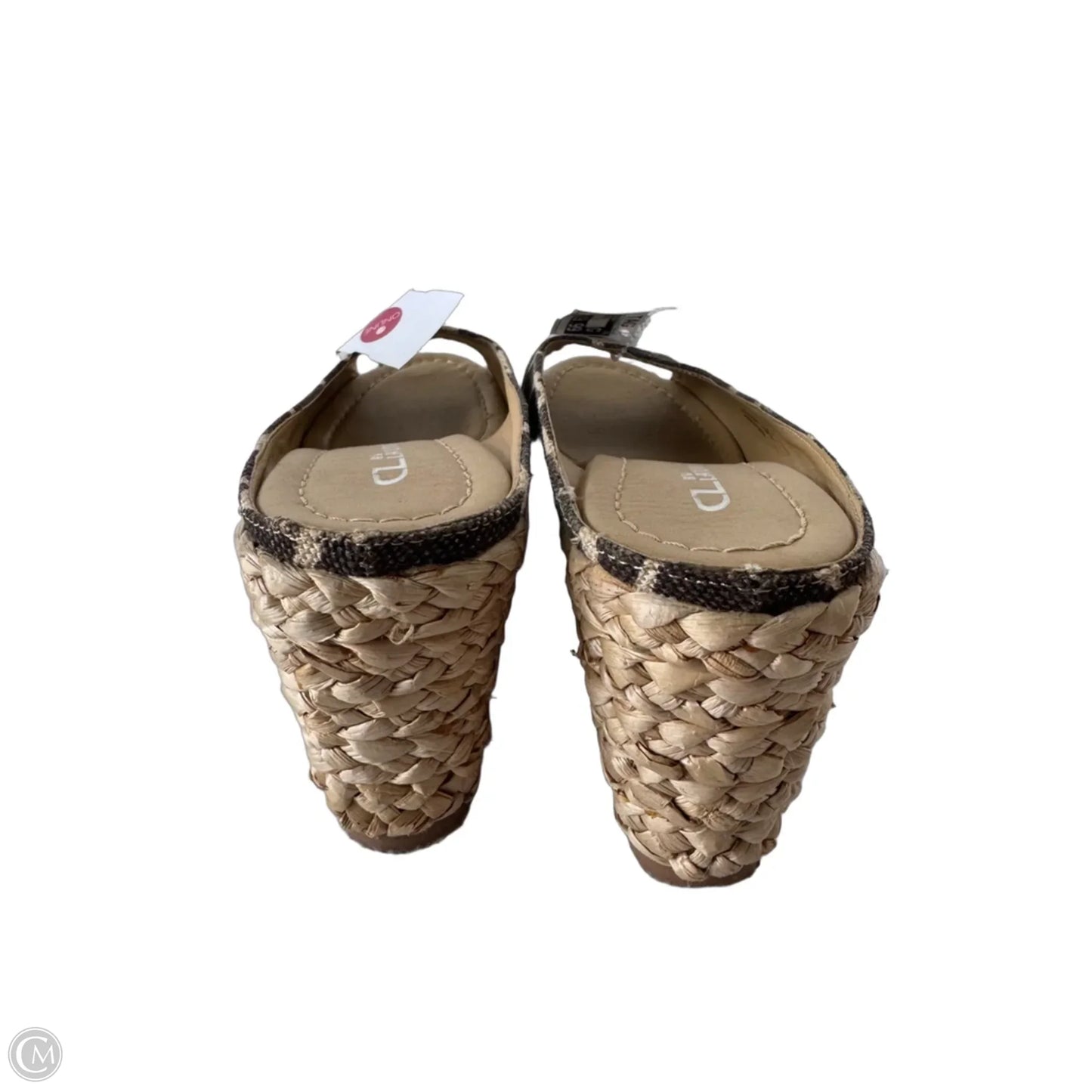 Sandals Heels Wedge By Cl By Chinese Laundry In Brown & Cream, Size: 6.5