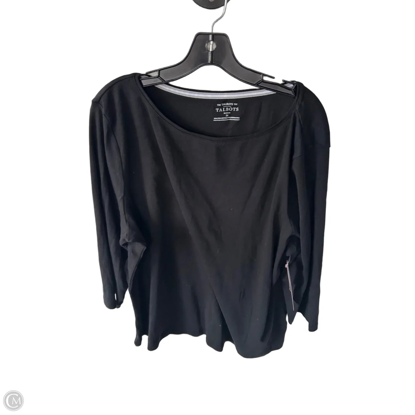 Top Long Sleeve Basic By Talbots In Black, Size: 3x