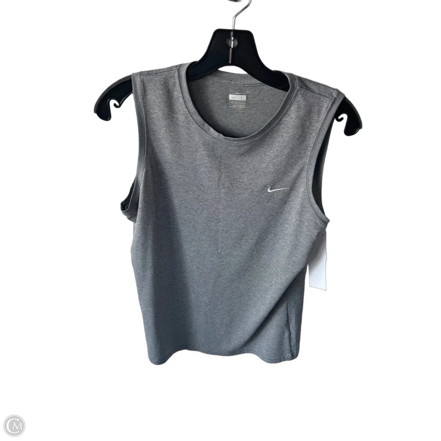 Athletic Tank Top By Nike In Grey, Size: L