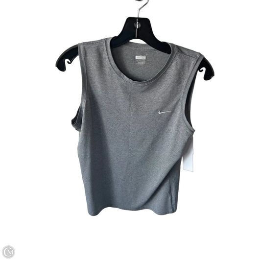 Athletic Tank Top By Nike In Grey, Size: L