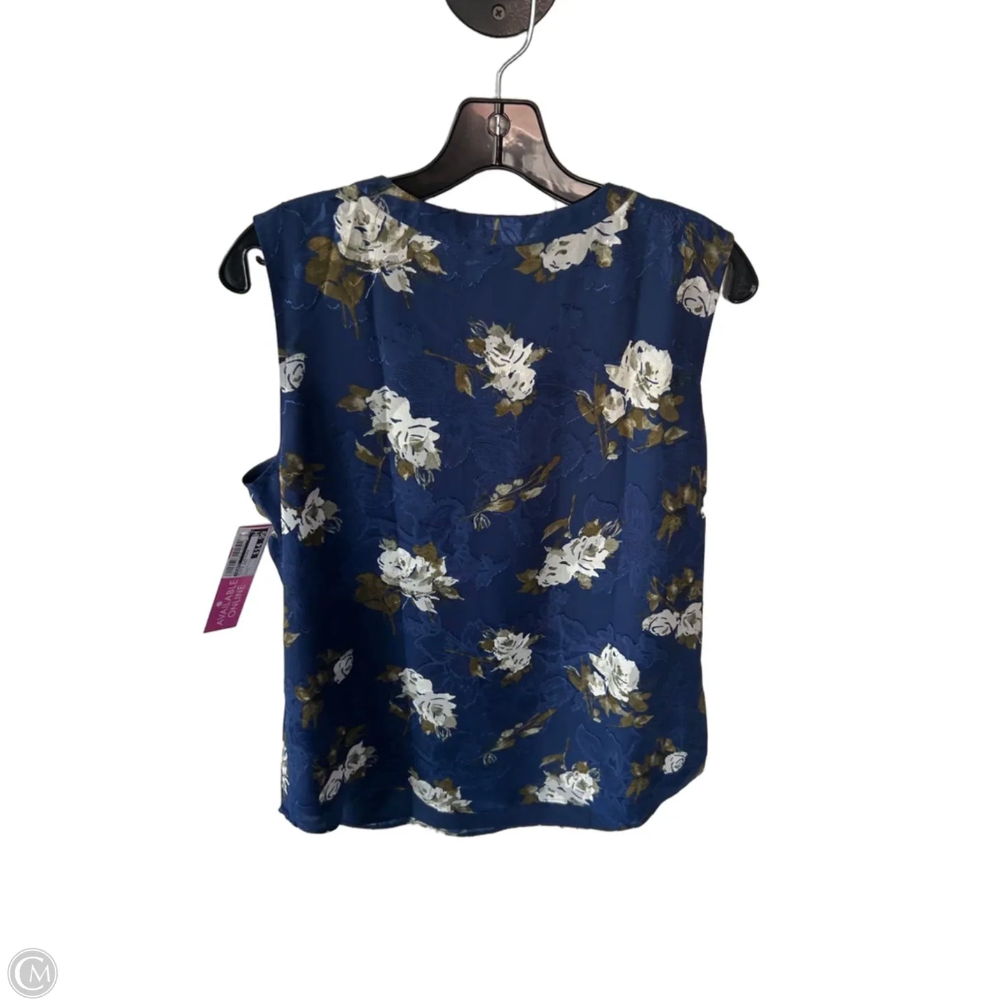 Blouse Sleeveless By Talbots In Blue & Green, Size: L