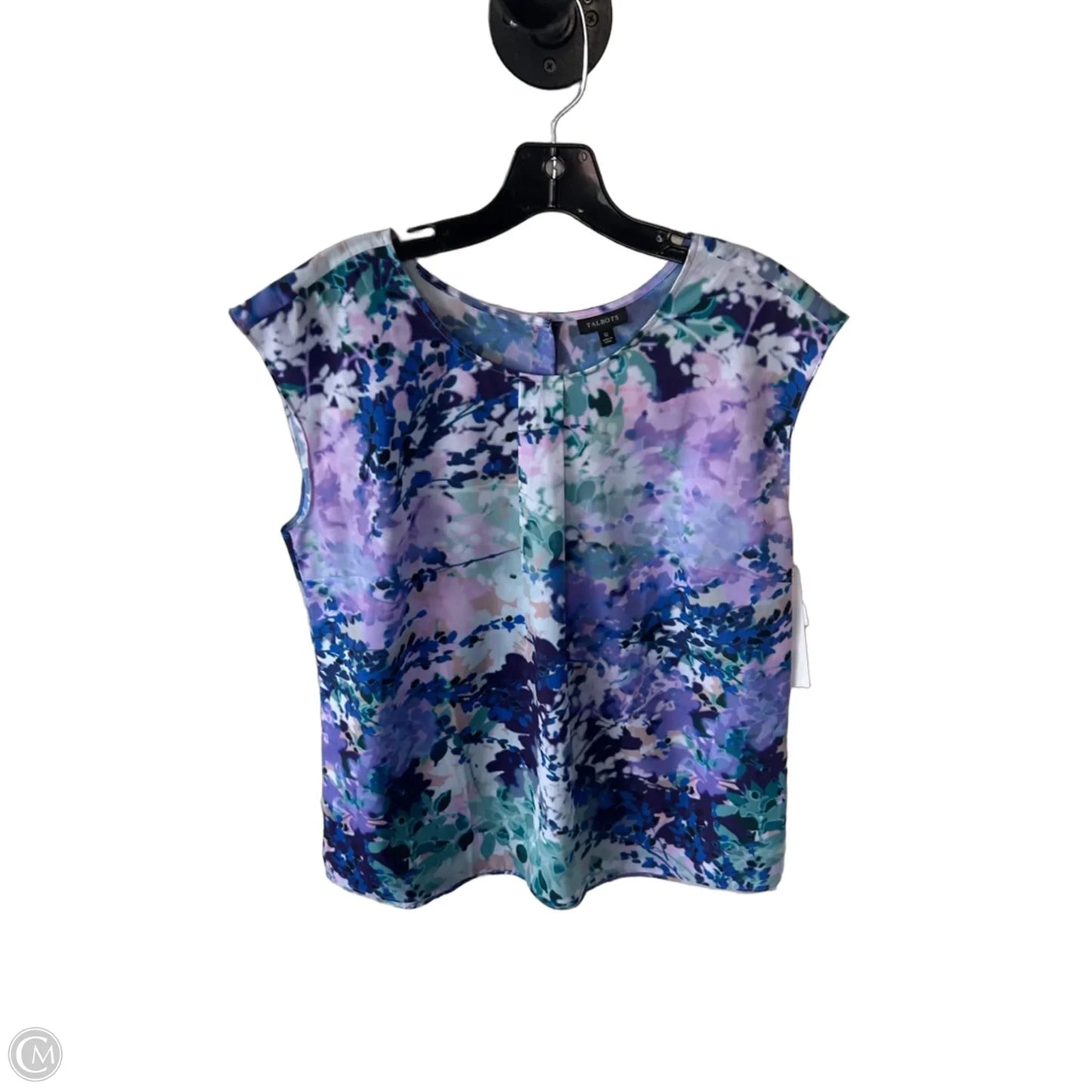 Blouse Sleeveless By Talbots In Blue & Purple, Size: L