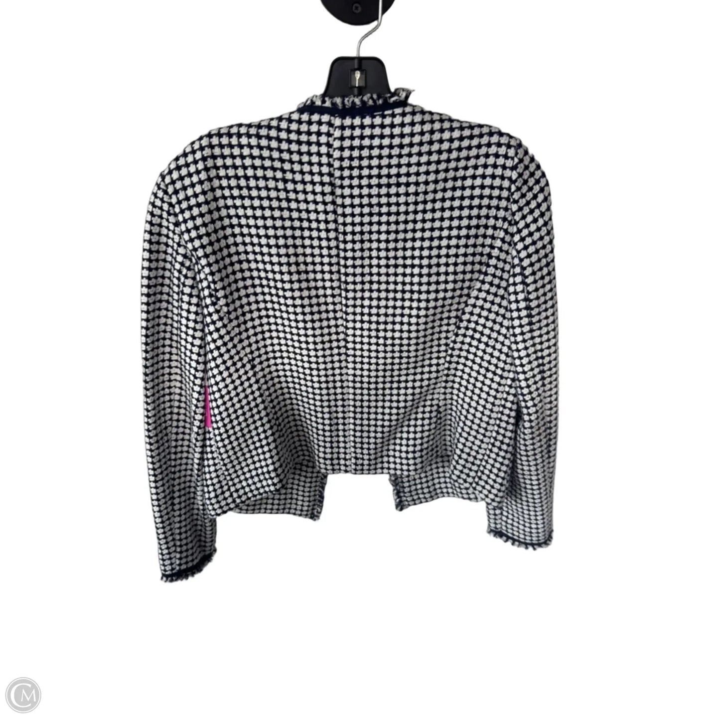 Blazer By Tahari By Arthur Levine In Blue & White, Size: S