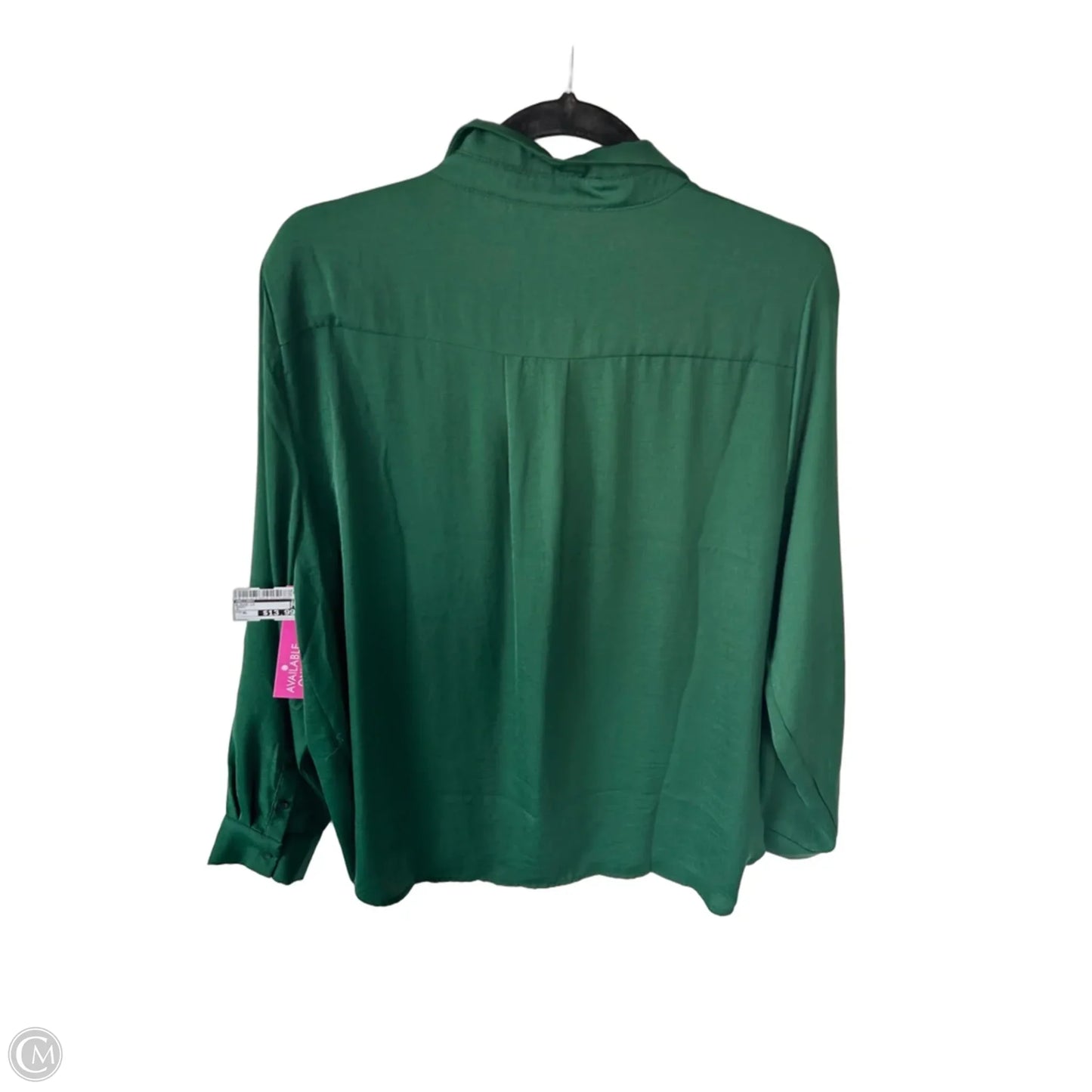 Blouse Long Sleeve By Melloday In Green, Size: Xl