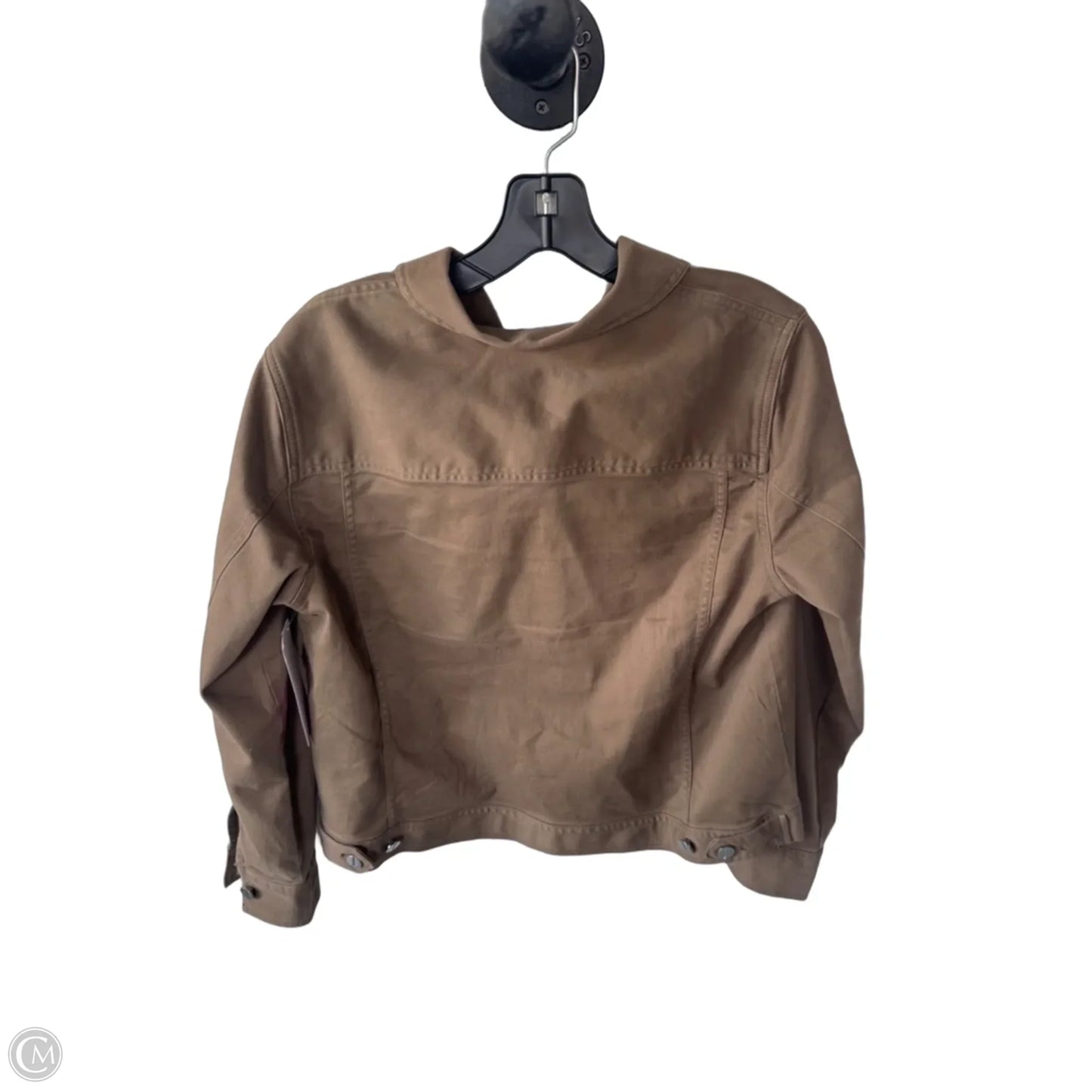 Jacket Denim By Jones New York In Brown Denim, Size: L