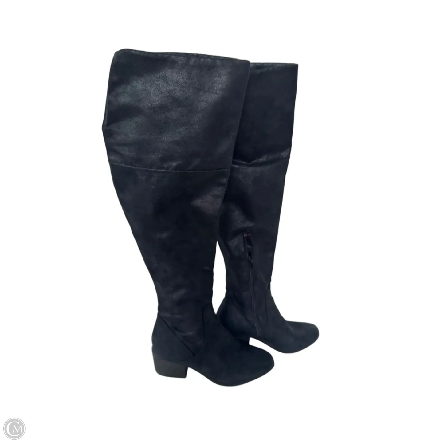 Boots Over-the-knee Heels By Report In Black, Size: 6.5
