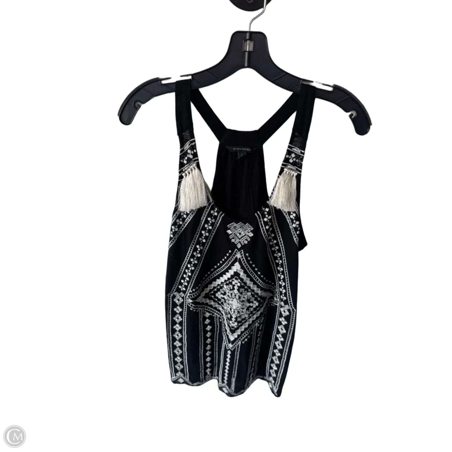 Top Sleeveless By Banana Republic In Black & Tan, Size: M