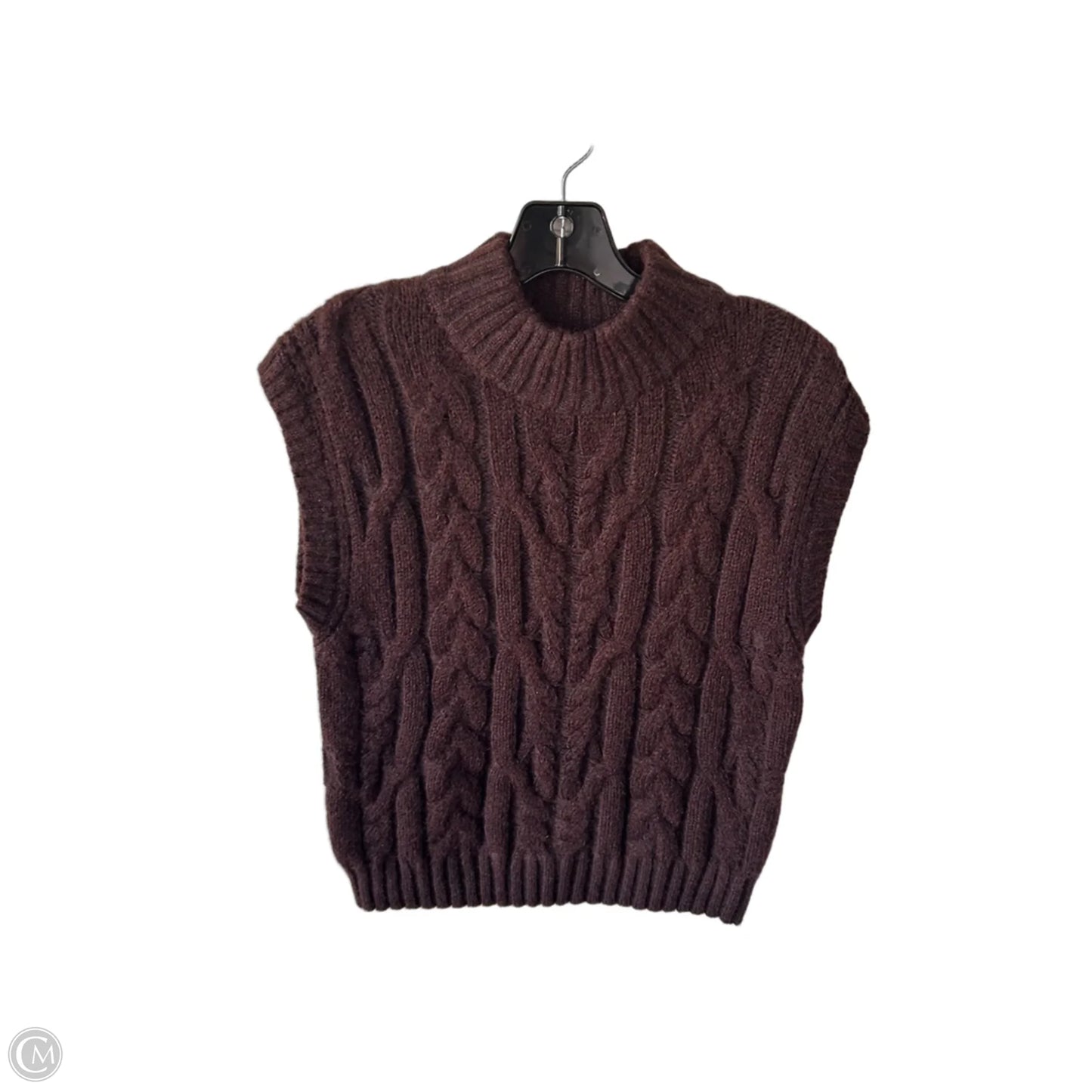 Vest Sweater By A New Day In Brown, Size: S