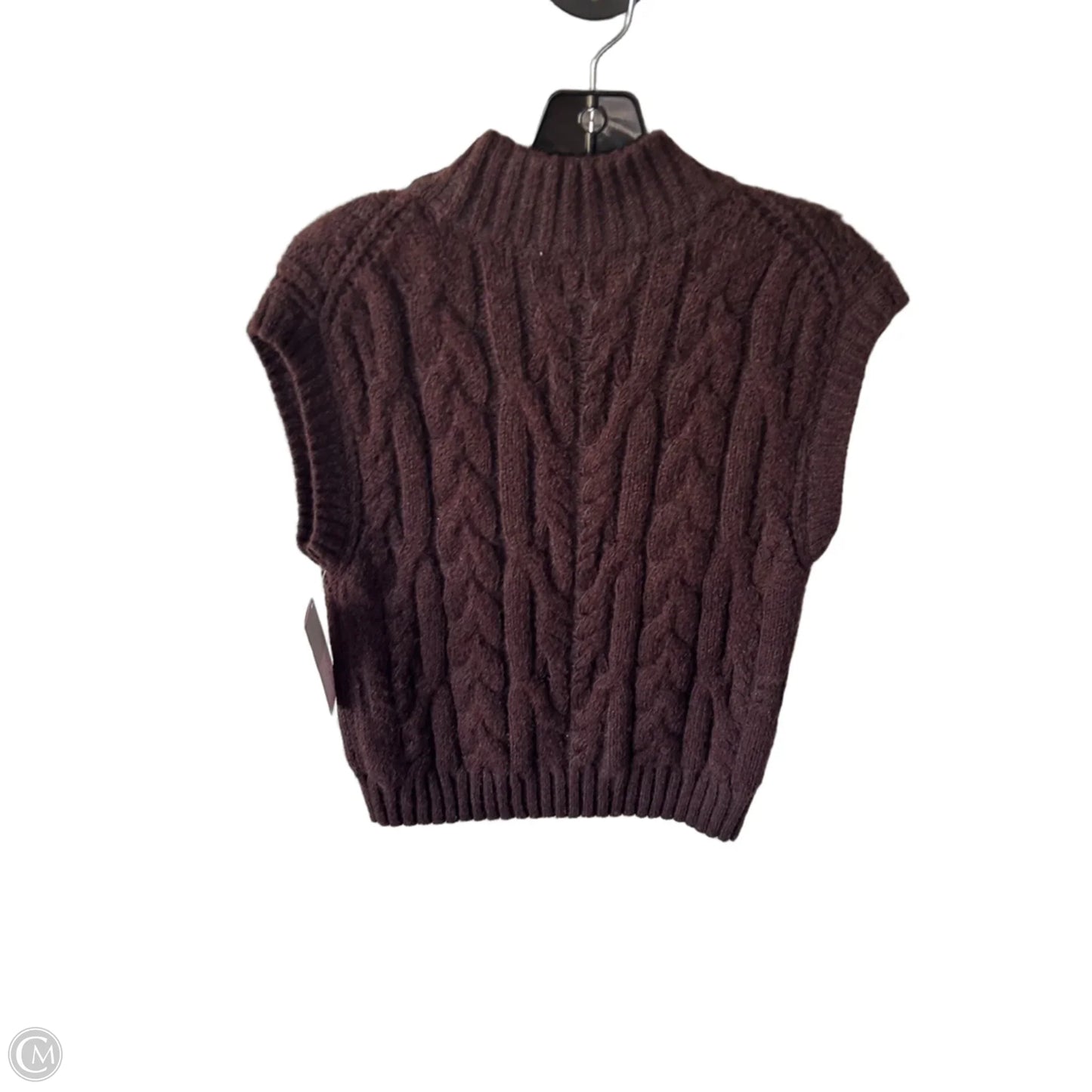 Vest Sweater By A New Day In Brown, Size: S