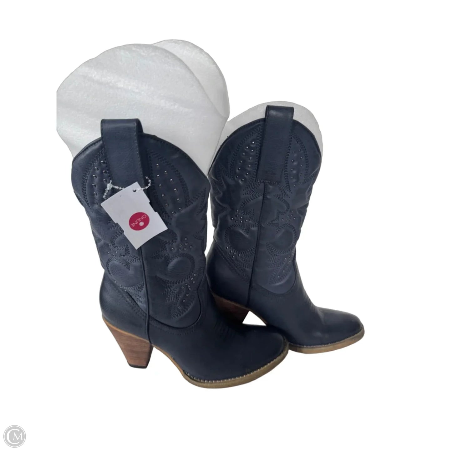 Boots Western By Very Volatile In Blue & Silver, Size: 7