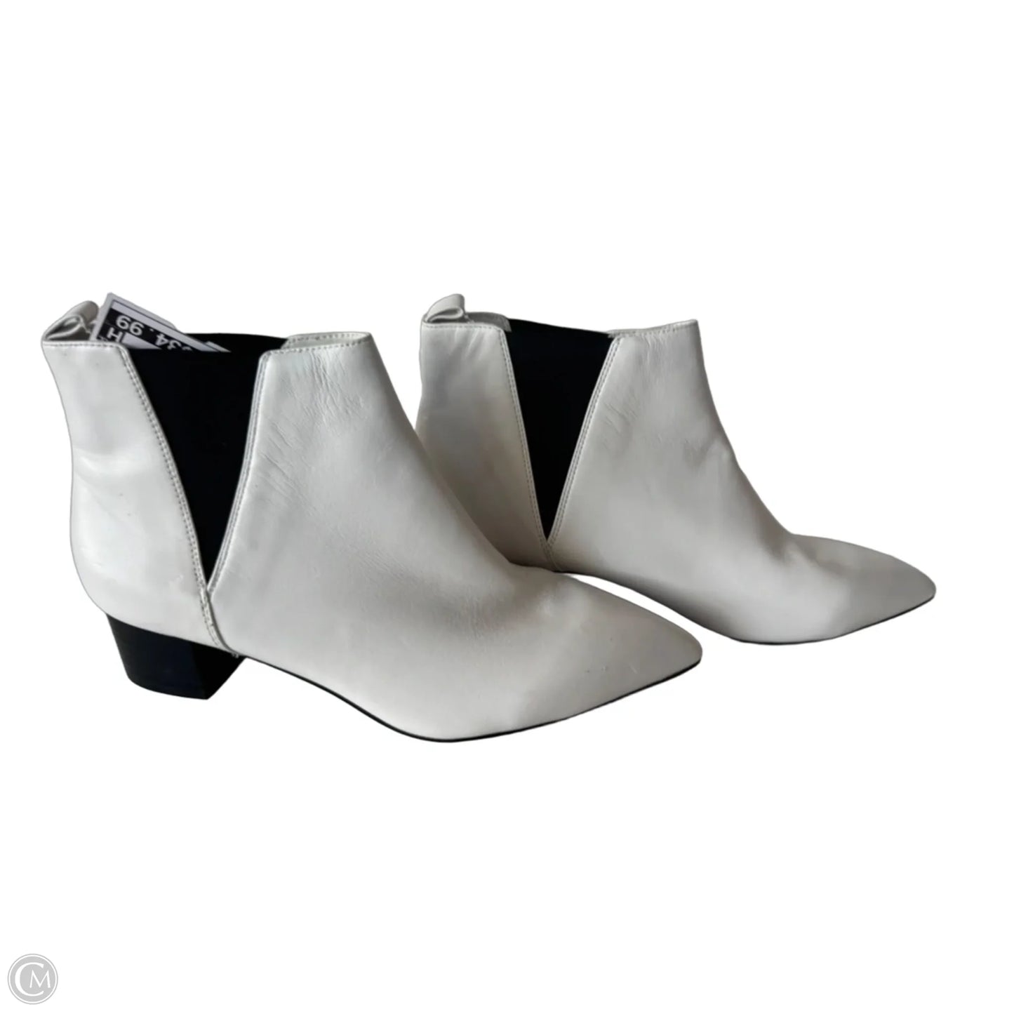 Boots Ankle Heels By Nine West In White, Size: 8.5