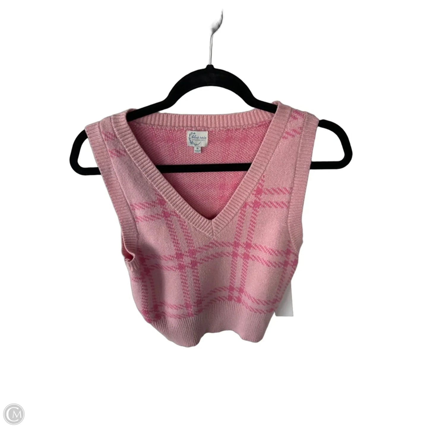 Vest Sweater By Blue Rain In Pink, Size: S