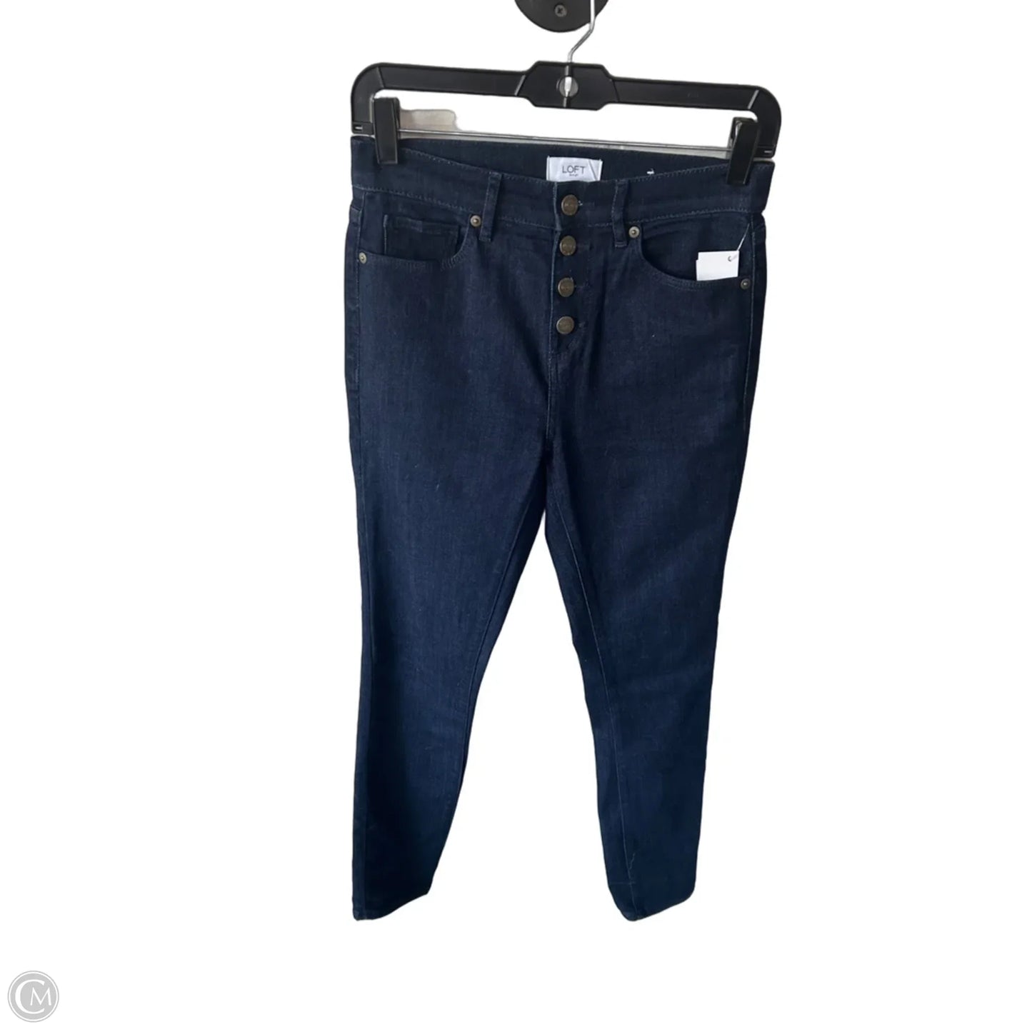 Jeans Skinny By Loft In Blue Denim, Size: 0