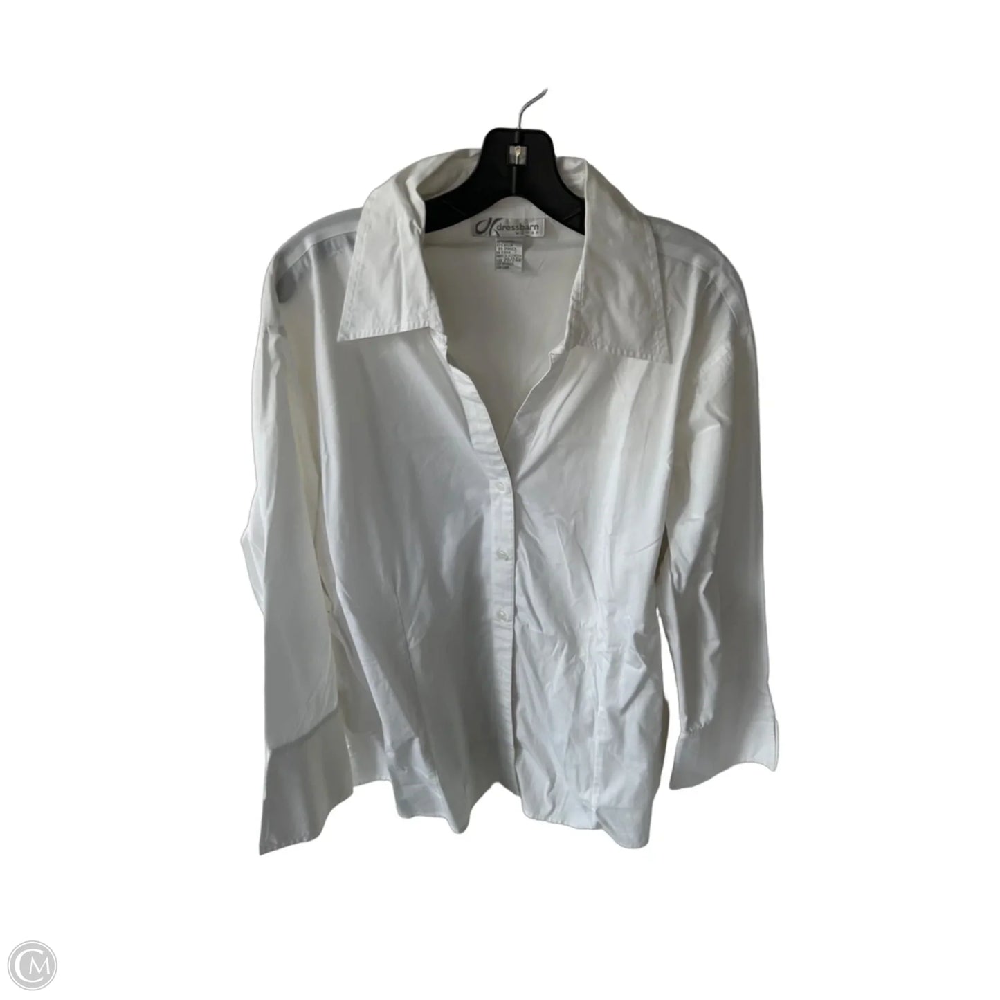 Blouse Long Sleeve By Dressbarn In White, Size: 3x