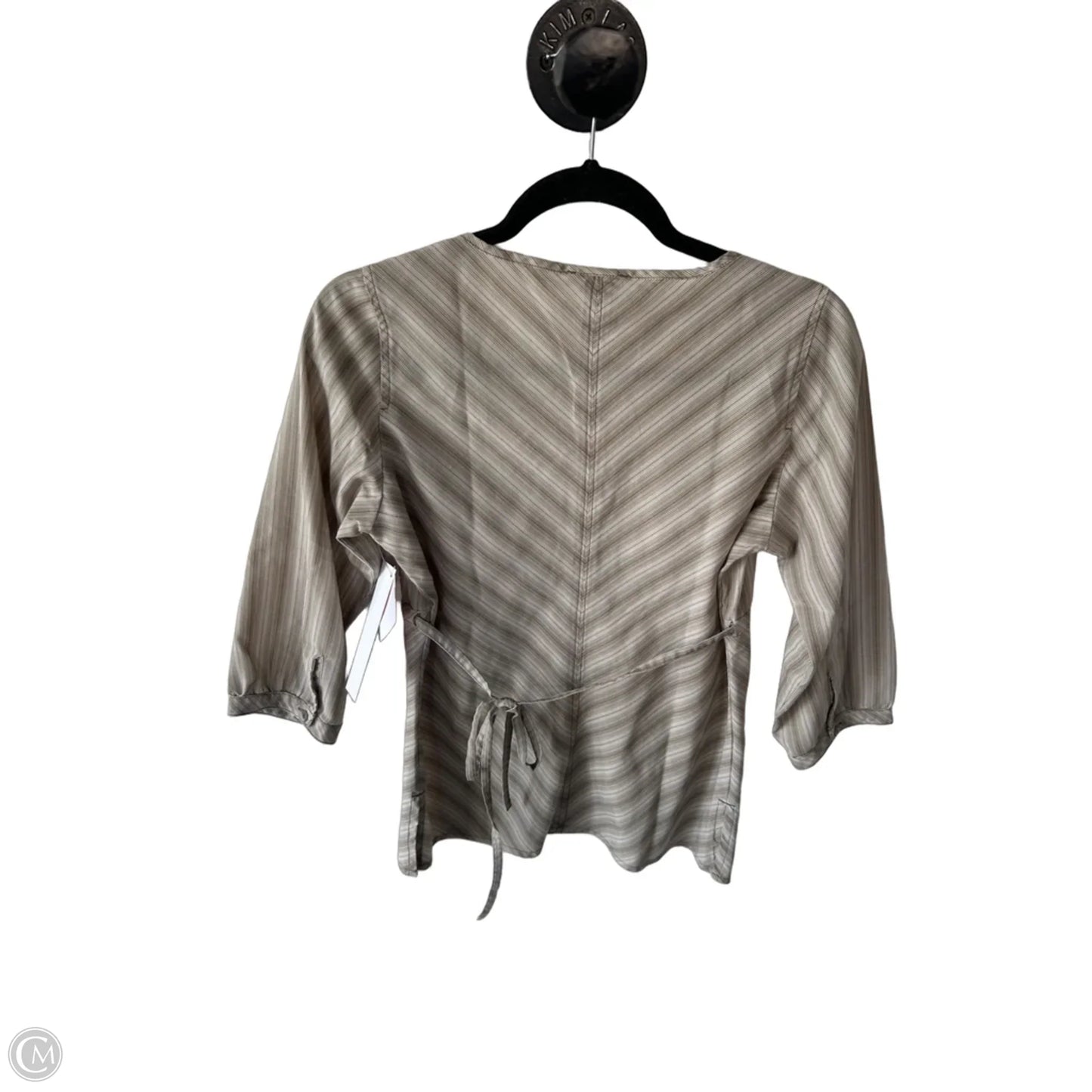 Top 3/4 Sleeve By The North Face In Grey & Tan, Size: S