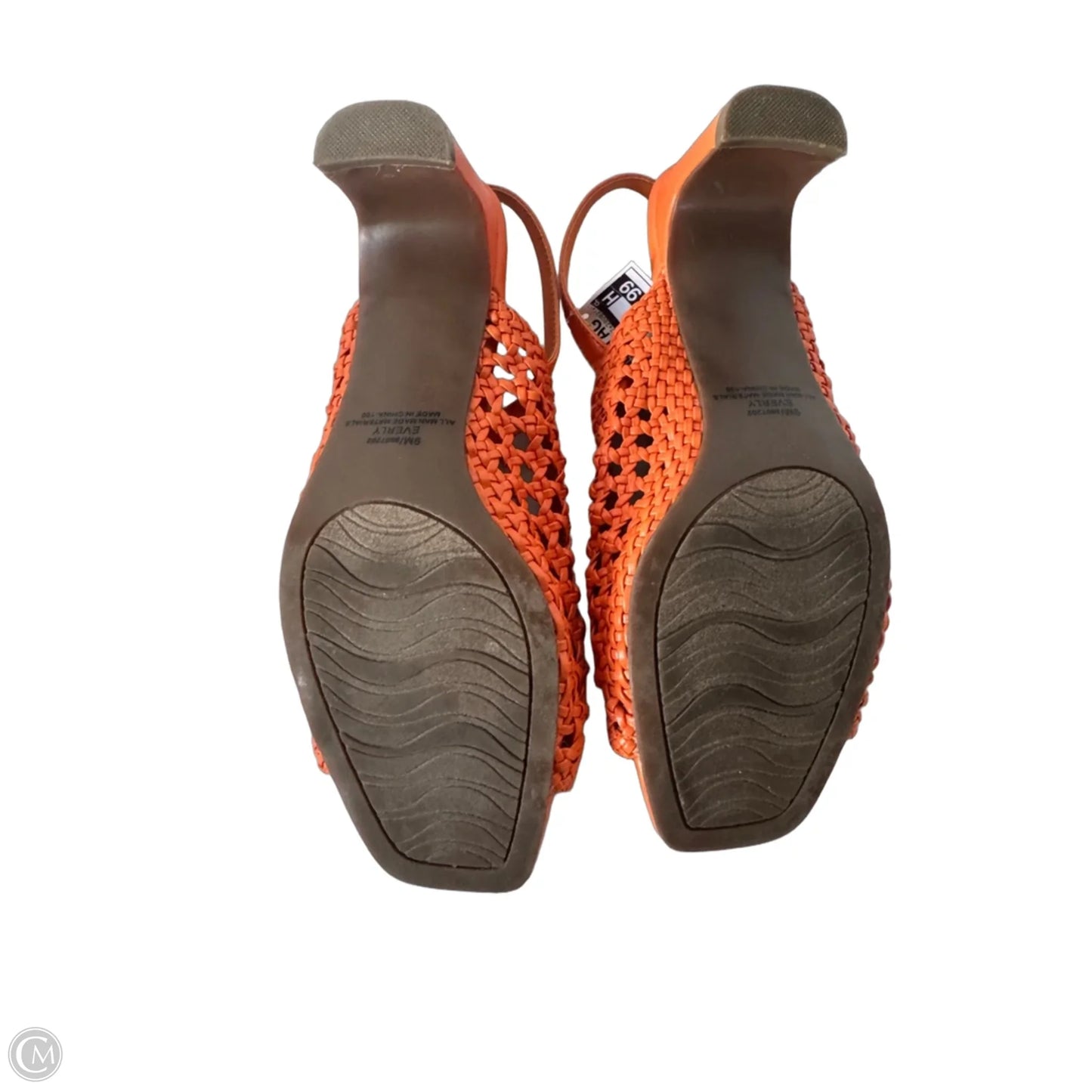 Sandals Heels Block By Impo In Orange, Size: 9