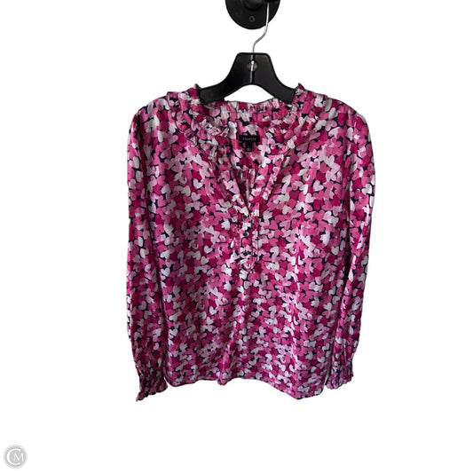 Blouse Long Sleeve By Talbots In Pink, Size: L