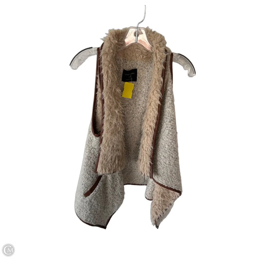 Vest Faux Fur & Sherpa By Love Tree In Brown & Tan, Size: L