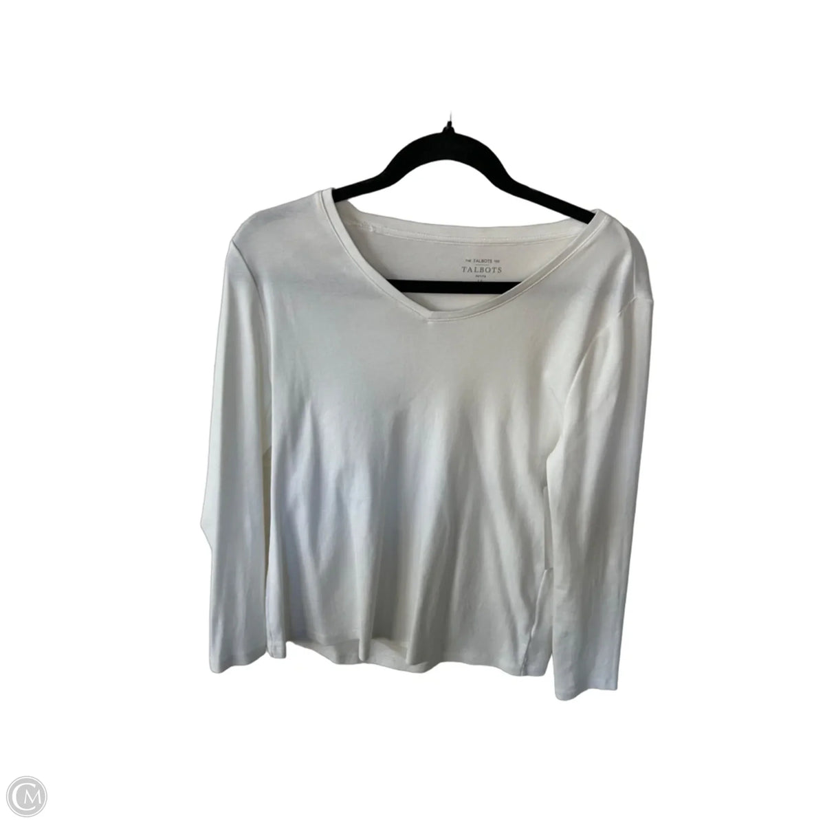Top Long Sleeve Basic By Talbots In Cream, Size: Lp
