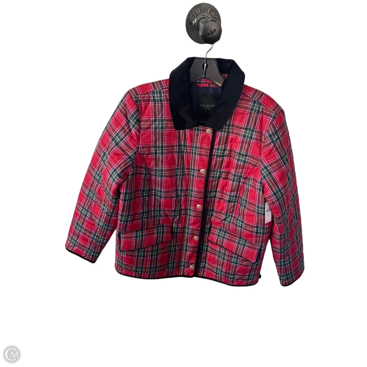Jacket Puffer & Quilted By Talbots In Plaid Pattern, Size: Lp