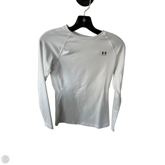 Athletic Top Long Sleeve Crewneck By Under Armour In White, Size: Xs