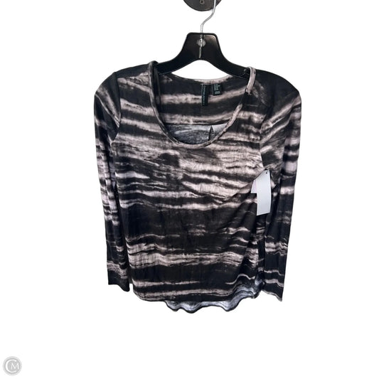 Top Long Sleeve By Cynthia Rowley In Black & Cream, Size: Xs