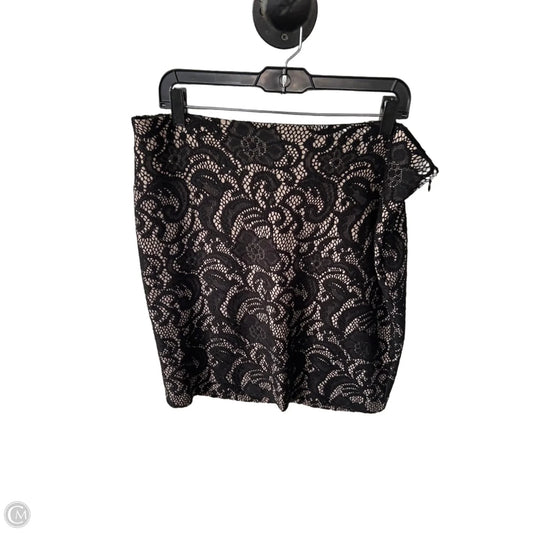 Skirt Mini & Short By Ann Taylor In Black & Tan, Size: 14