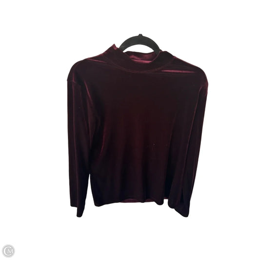 Top Long Sleeve By Weatherproof In Red, Size: L