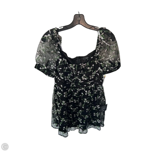 Dress Party Short By Lulus In Black & Green, Size: M