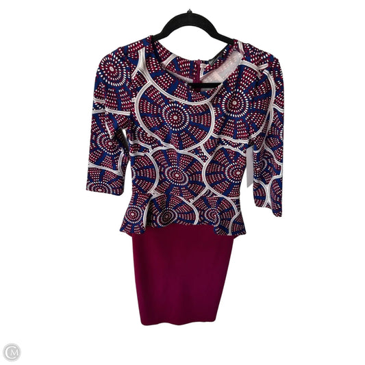Dress Work By Clothes Mentor In Blue & Red, Size: S