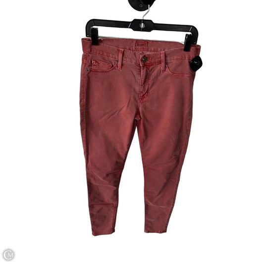 Jeans Straight By Hudson In Red Denim, Size: 6