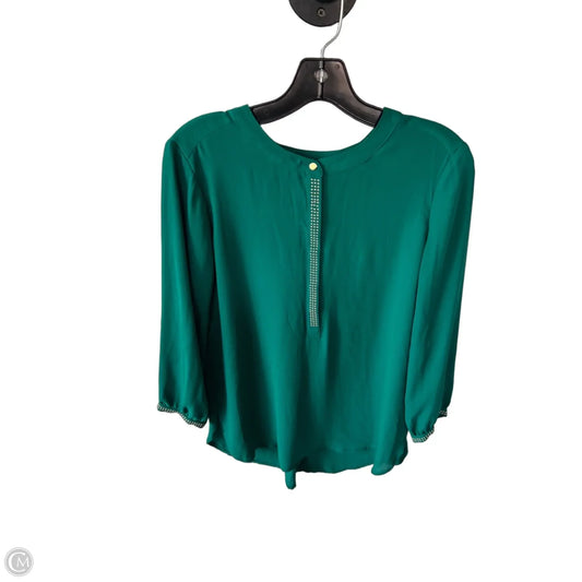 Blouse 3/4 Sleeve By Jm Collections In Green, Size: S