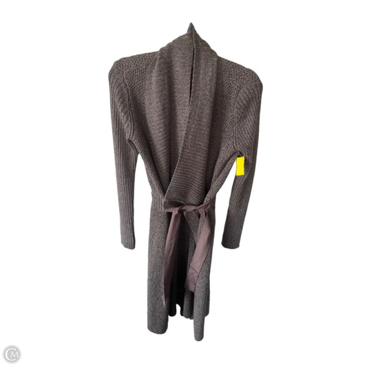 Sweater Cardigan By Simply Vera In Brown & Silver, Size: S