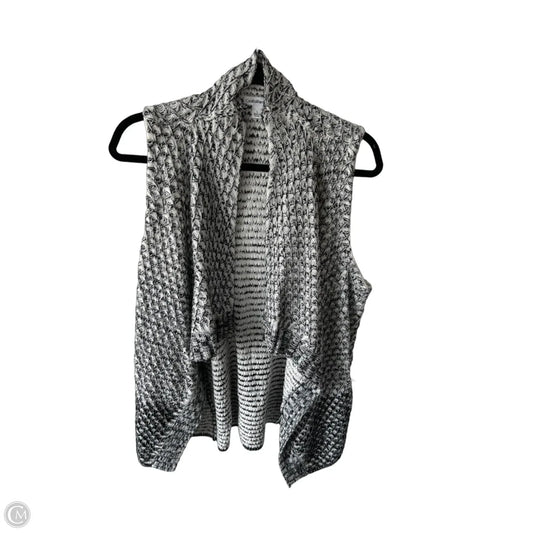 Vest Sweater By Croft And Barrow In Black & White, Size: L