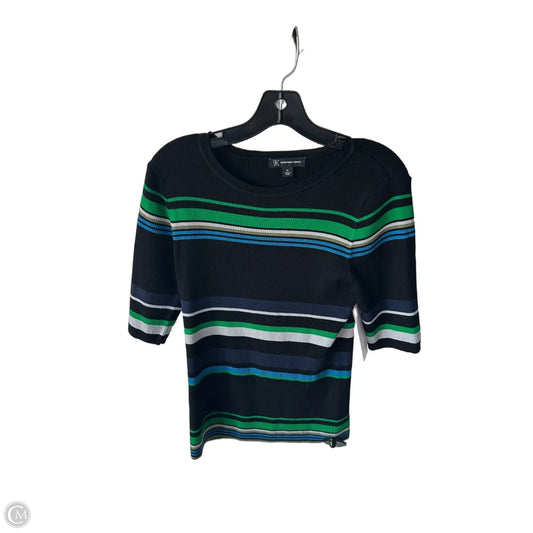 Sweater Short Sleeve By Inc In Black & Grey, Size: Xl