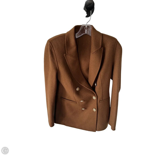 Blazer By Clothes Mentor In Brown & Gold, Size: S