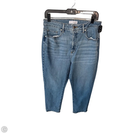 Jeans Straight By Loft In Blue Denim, Size: 8