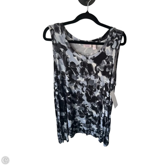 Tunic Sleeveless By Logo In Black & Blue, Size: Xl
