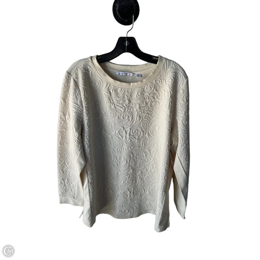 Tunic Long Sleeve By Isaac Mizrahi Live Qvc In Cream, Size: Xl