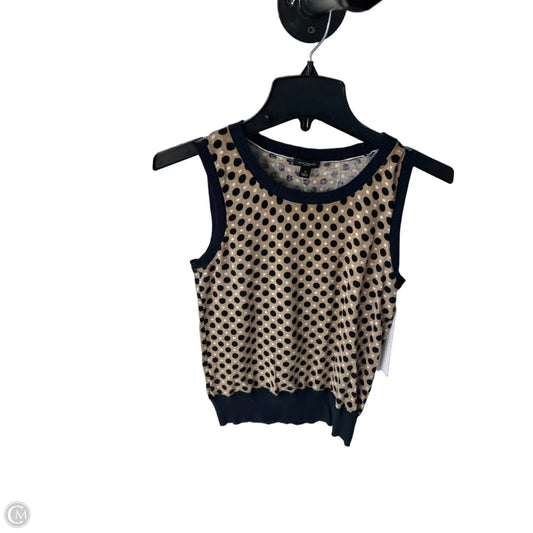 Vest Sweater By Ann Taylor In Blue & Tan, Size: S