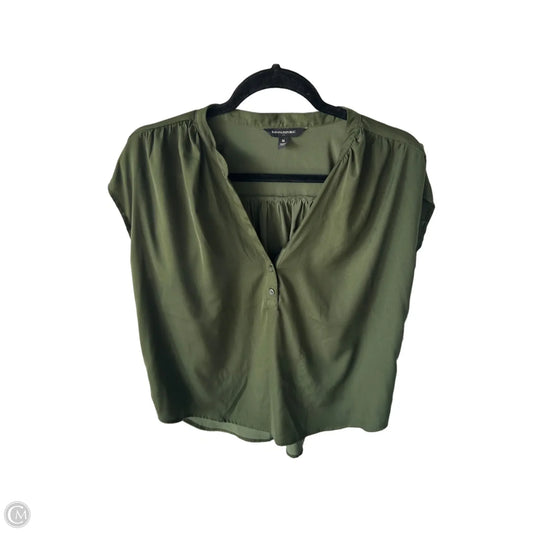 Blouse Short Sleeve By Banana Republic In Green, Size: M