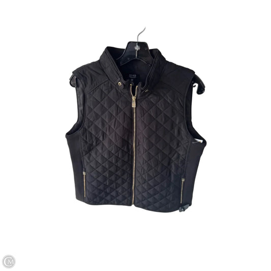 Vest Puffer & Quilted By Jones New York In Black, Size: M