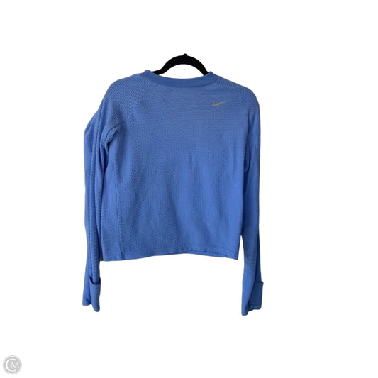 Athletic Top Long Sleeve Crewneck By Nike In Blue, Size: Xs